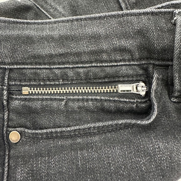 Athleta Sculpt Skinny Jean Black Wash Zipper Ankle High‎ Rise Womens Size 2 - Picture 5 of 10